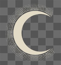 Celestial art png sticker, aesthetic crescent moon, galaxy illustration