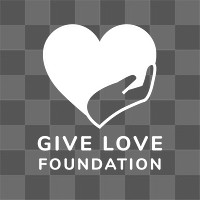 Charity logo png, non-profit branding design, give love foundation text