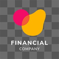 Financial logo png, business template for branding design