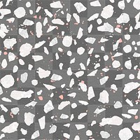 White Terrazzo pattern png, transparent background, abstract design