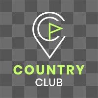 Country gold club logo png, professional business transparent graphic