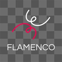 Flamenco dancing logo png, sports club graphic in modern design