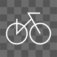 Bicycle png logo element, cycle sports, white minimal design