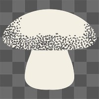 Mushroom png sticker, off white collage element, transparent background