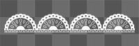 Lace border png clipart, white classic fabric