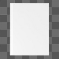 White book png cover, publishing business on transparent background