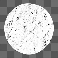 Marble textured coaster png clipart, white aesthetic object on transparent background