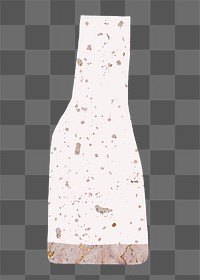 Terrazzo texture png vase clipart, white abstract pottery on transparent background