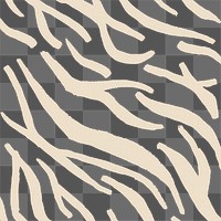 Zebra pattern png transparent background, cream paint style seamless design