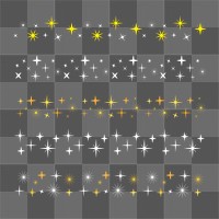 Sparkling star png border, festive glittering pattern sticker set