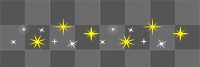 Sparkling star png border, gold festive glittering pattern sticker