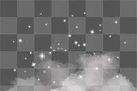 Stars overlay png, festive glittering designs on transparent background