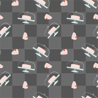 Strawberry cake pattern png transparent background cute seamless design