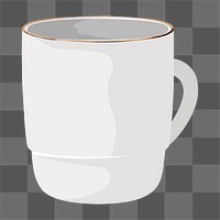 Coffee mug png clipart, aesthetic object illustration on transparent background