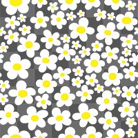 Png colorful Daisy pattern background, transparent simple design