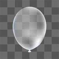 Clear balloon png sticker, transparent background