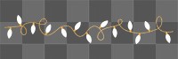 White Christmas lights png decoration element, transparent background