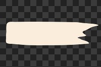 Washi tape png sticker, cute stationery doodle on transparent background