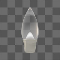 Light bulb png sticker, white design, transparent background