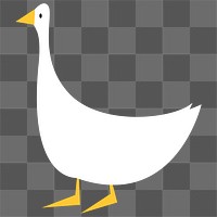 Png goose digital sticker flat illustration design element