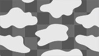 Light gray seamless cloud pattern transparent png