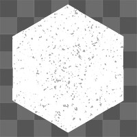White geometric hexagon shape design element 