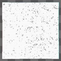White geometric square with glitch effect design element 