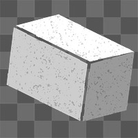 Gray geometric cuboid design element 