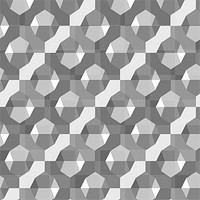 Abstract 3D geometric pattern png grey background