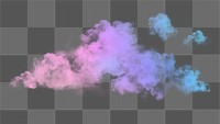 Png colorful cloud design element 