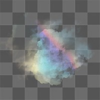 Png colorful cloud design element 