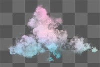 Png colorful cloud design element 