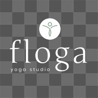 Yoga studio logo PNG design, minimal style