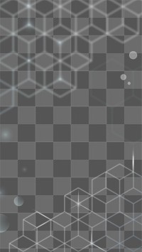 Png digital background with white cube patterns