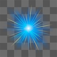 PNG blue sunburst transparent design element