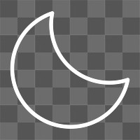 Crescent moon png sticker, transparent background