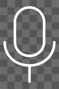 Png white microphone UI icon