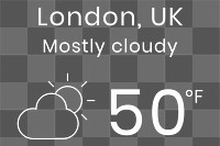 PNG London weather forecast transparent widget