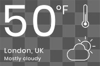 PNG weather forecast in London transparent widget