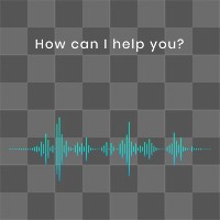 Png voice assistant transparent with neon sound wave