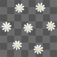 Daisy flower 3D papercraft png pattern