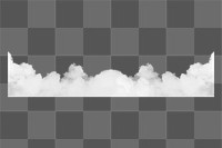 Cloud png border, sky element, transparent background