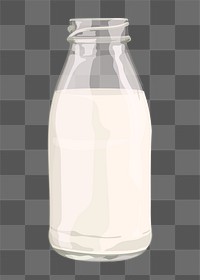 Milk png sticker, drink illustration on transparent background