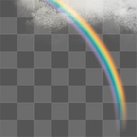 Aesthetic rainbow png border, transparent background