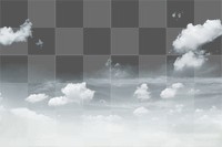 Cloudy sky background png, transparent design