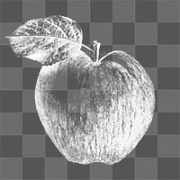 White apple sticker design