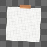 Sticky note png sticker on transparent background