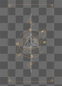 Tarot card png sticker on transparent background