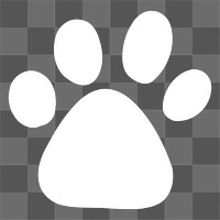 Pet paw png, animal, transparent background