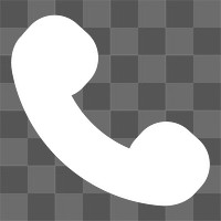 Telephone icon png sticker, transparent background